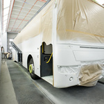 Bus in painting chamber