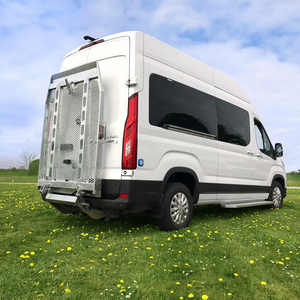 White electric Minibus with lift